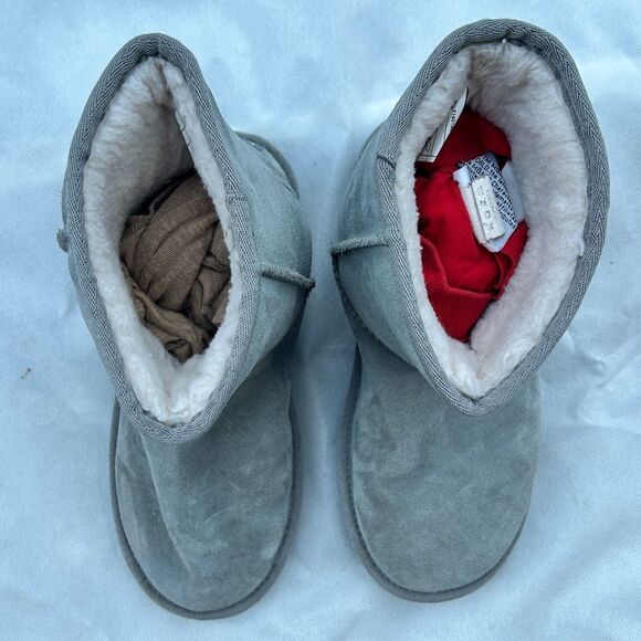 UGG Koolabura Childrens Size 4 Girls Grey Boot Booties Slip On Cozy Shoes Fall - Picture 8 of 10